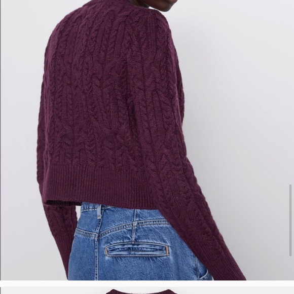 Zara Purple Cable Knit Sweater - Picture 4 of 8